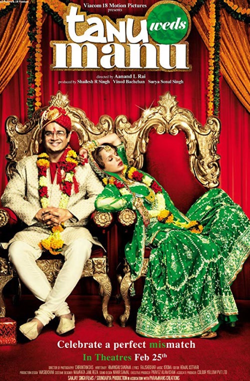 Screening of Indian Movie "Tanu Weds Manu" at Kino Bežigrad on 18 February 2020 at 1700 hrs
